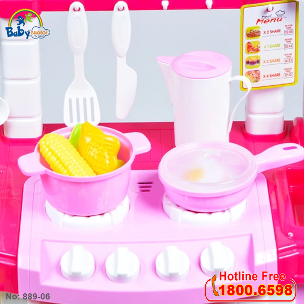 Đồ chơi nấu bếp và bán đồ ăn nhanh 2 trong 1 889-06