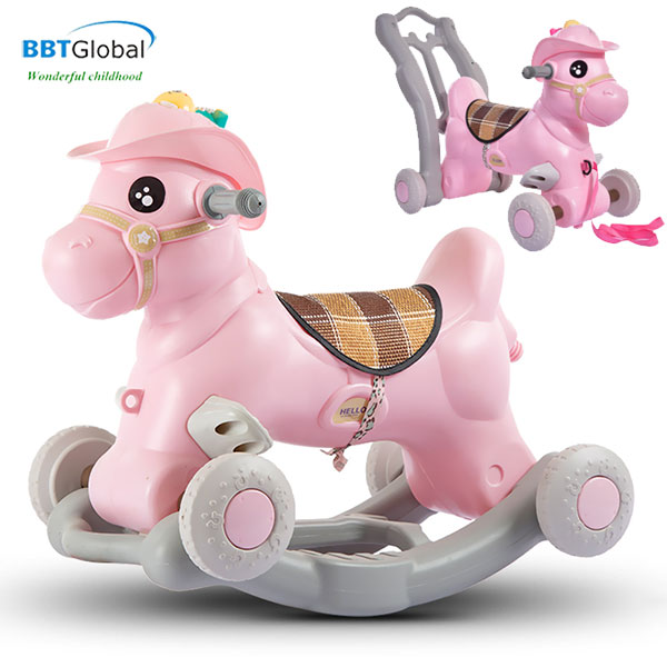 Xe ngựa chòi chòi chân cho bé kết hợp bập bênh RK-531