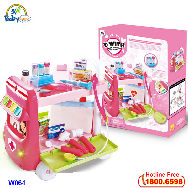 Đồ chơi bác sĩ xe đẩy cao cấp cho bé W064
