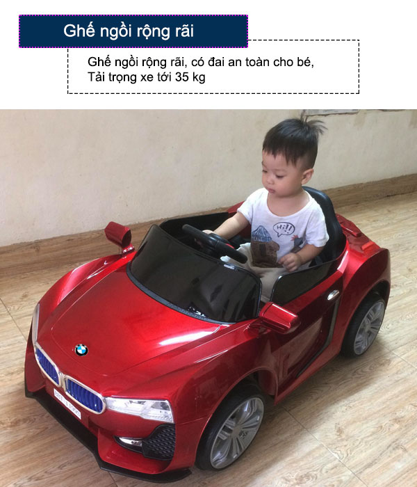 Ô TÔ ĐIỆN TRẺ EM BMW CAO CẤP ĐỎ MẬN BBT-1199D
