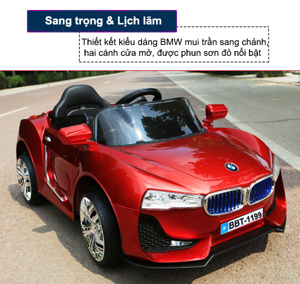 Ô TÔ ĐIỆN TRẺ EM BMW CAO CẤP ĐỎ MẬN BBT-1199D