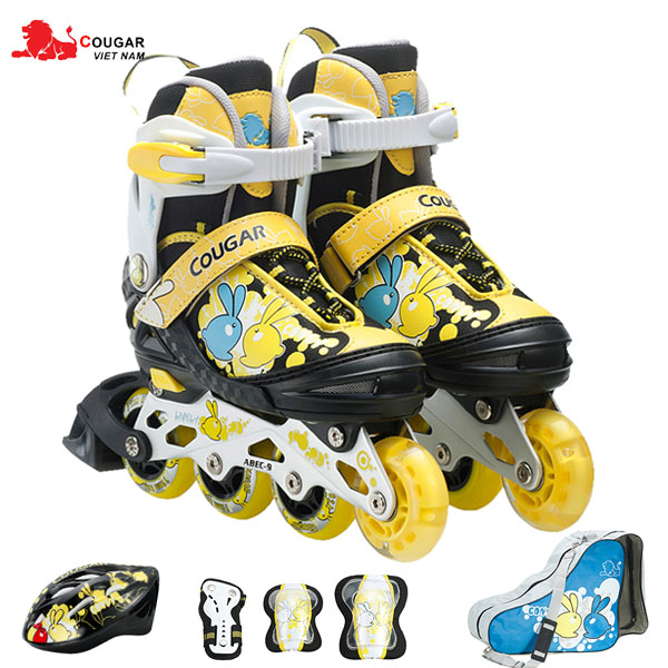 Bộ giầy, mũ, bảo vệ, túi Patin Cougar cao cấp MZS898B