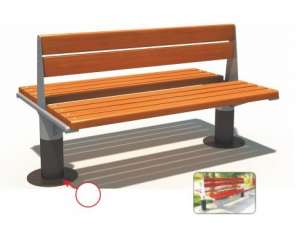 Ghế gỗ công viên sân vườn ngoài trời nhập khẩu chất lượng cao GCVNK14901