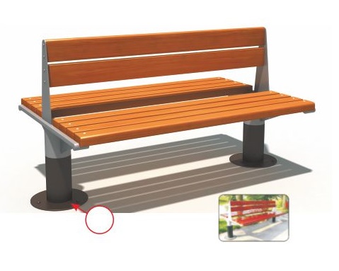 Ghế gỗ công viên sân vườn ngoài trời nhập khẩu chất lượng cao GCVNK14901