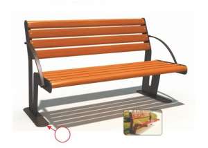 Ghế gỗ công viên sân vườn ngoài trời nhập khẩu chất lượng cao (chân gang đúc 1.5m) GCVNK14903
