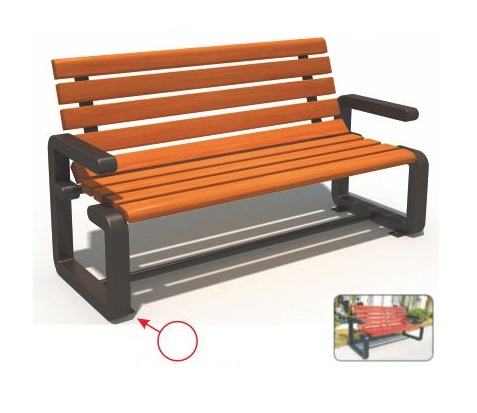 Băng ghế gỗ công viên sân vườn ngoài trời chân gang đúc chất lượng cao GCVNK14905