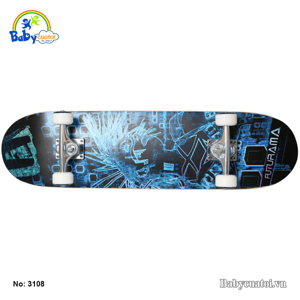 van truot skateboard cho be cao cap mau xanh duong 3108-X