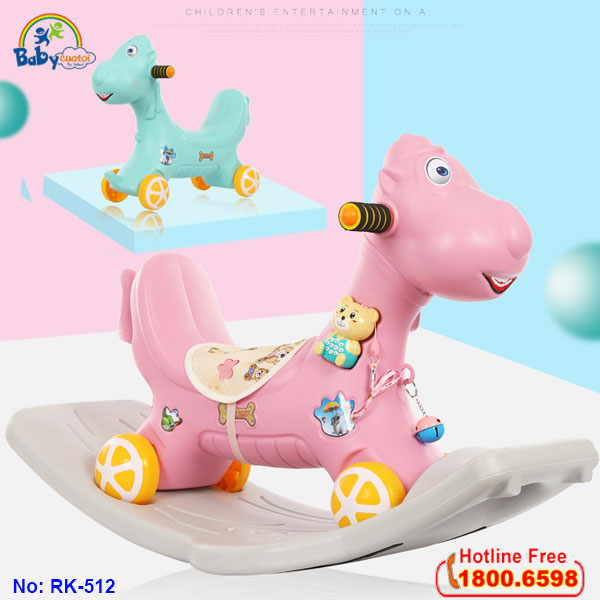 Chó chòi chân kết hợp bập bênh có nhạc cho bé RK-512