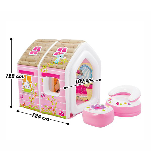 Nhà chơi bơm hơi công chúa đáng yêu intex 48635