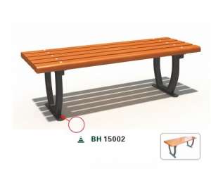 Ghế gỗ băng dài 150cm nhập khẩu dành cho công viên sân vườn ngoài trời GCVNK15002
