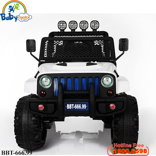 Xe ô tô điện trẻ em địa hình BBT-666.99 màu trắng