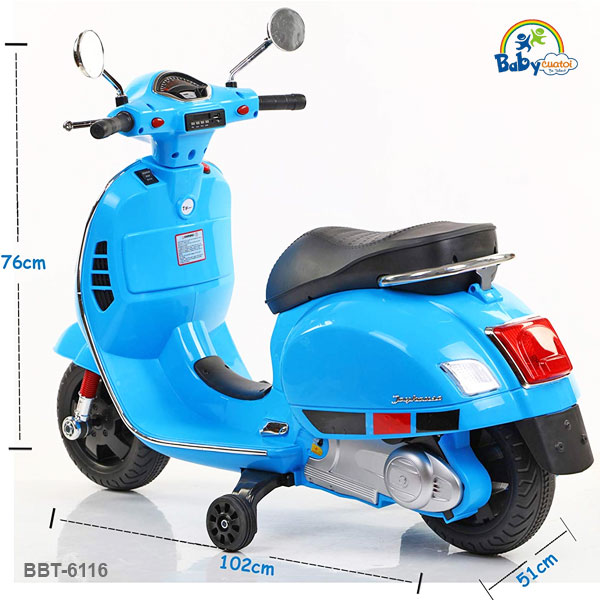 Xe máy điện trẻ em BBT Global Vespa xanh BBT-6116X