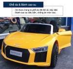 Ô tô điện trẻ em bản quyền AUDI R8 cao cấp màu vàng Audi R8-V
