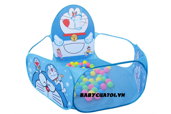 Nhà bóng cho bé Doraemon có ném bóng rổ 1382
