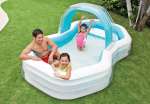 Bể bơi thư giãn có ghế ngồi và vòi phun mưa intex 57198