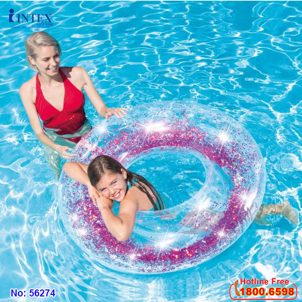 Phao tròn kim tuyến 1m19 INTEX 56274