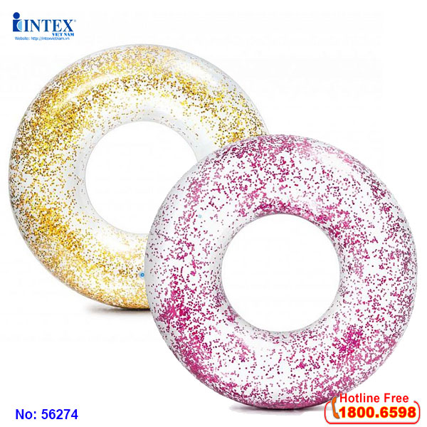 Phao tròn kim tuyến 1m19 INTEX 56274