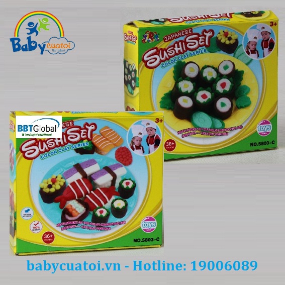 Đồ chơi đất nặn bộ làm bánh Sushi nhỏ 5803-C