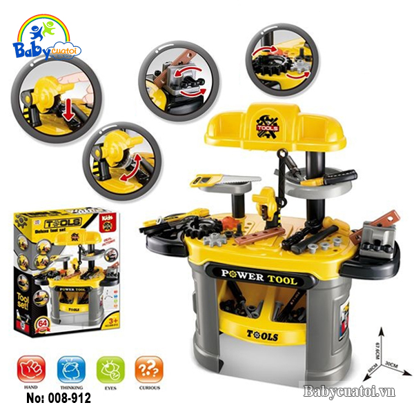 Bồ đồ chơi sửa chữa cho bé cao cấp 008-912