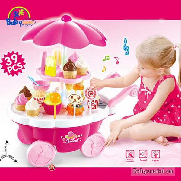 Đồ chơi xe đẩy bán kem 668-25