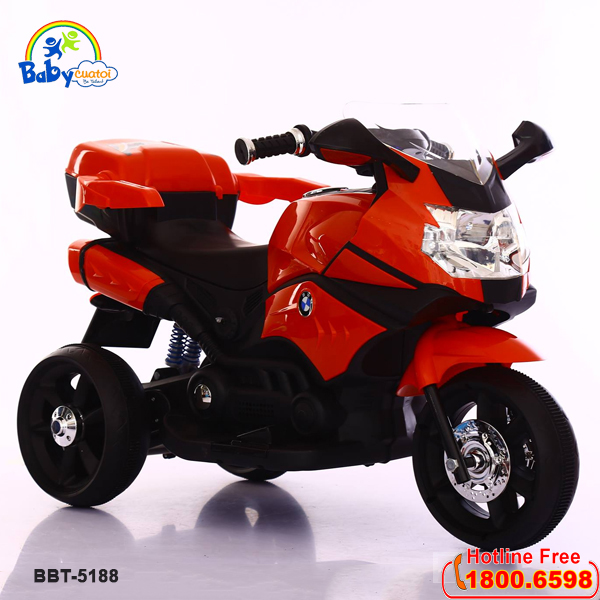 Xe máy điện trẻ em BMW 2 động cơ màu đỏ BBT-5188D