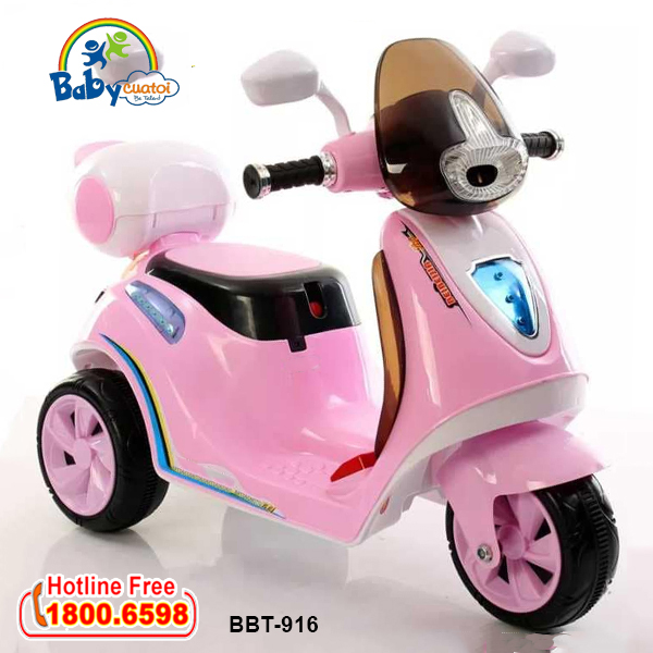 Xe máy điện trẻ em màu hồng BBT-916H