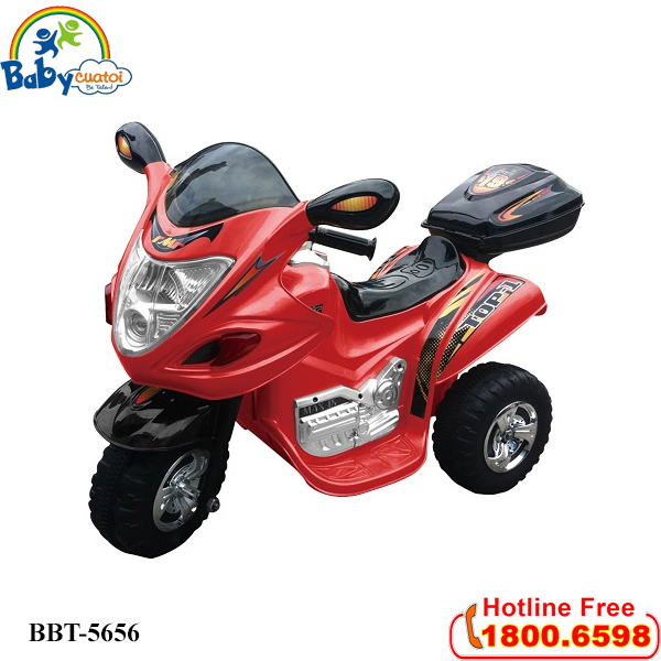 Xe máy điện trẻ em phân khối lớn màu đỏ BBT-5656D