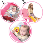 Cầu trượt bể bóng Hàn Quốc xe Bus Hello Kitty 3 trong 1 Y1601