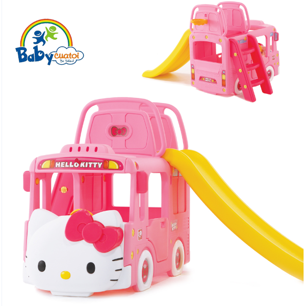 Cầu trượt bể bóng Hàn Quốc xe Bus Hello Kitty 3 trong 1 Y1601