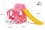 Cầu trượt bể bóng Hàn Quốc xe Bus Hello Kitty 3 trong 1 Y1601