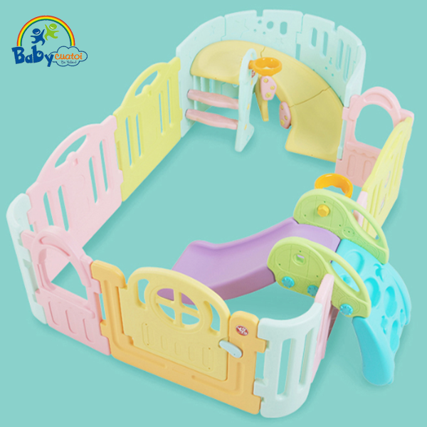 Cầu trượt bể bóng Hàn Quốc đa năng 2 trong 1 Y1525 (tặng kèm 1 cặp cạnh Y1422 hoặc Y1423)