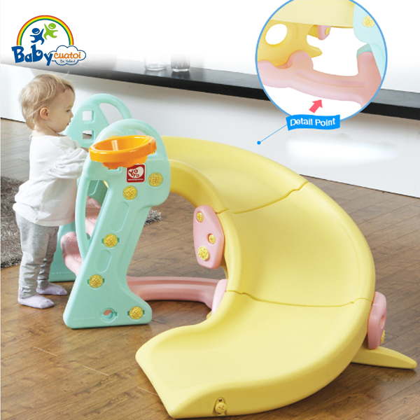 Cầu trượt bể bóng Hàn Quốc đa năng 2 trong 1 Y1525 (tặng kèm 1 cặp cạnh Y1422 hoặc Y1423)