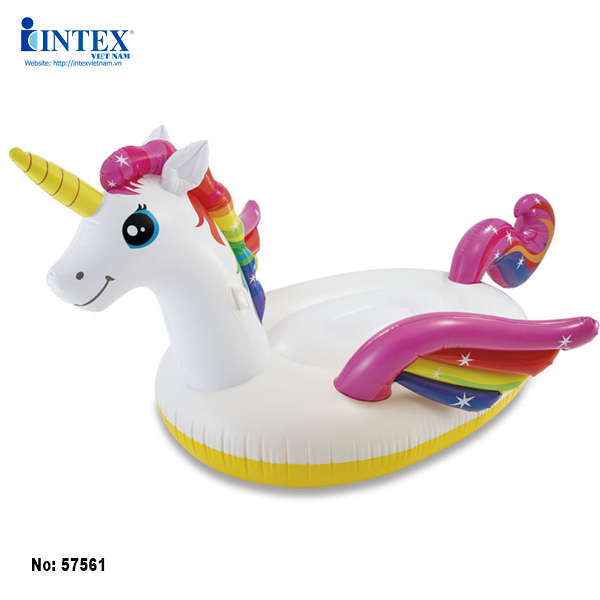 Phao bơi ngựa thần khổng lồ sắc màu INTEX 57561