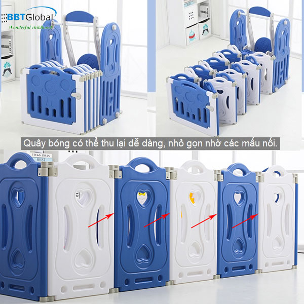 Combo quây bóng cầu trượt cho bé BSL306