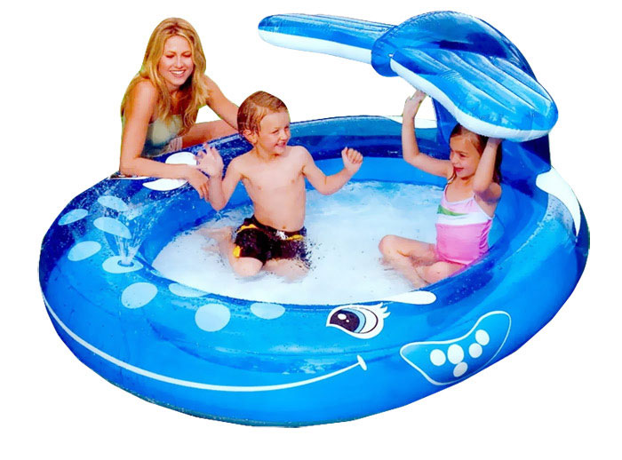 Bể bơi cá voi xanh có vòi phun mưa INTEX 57435