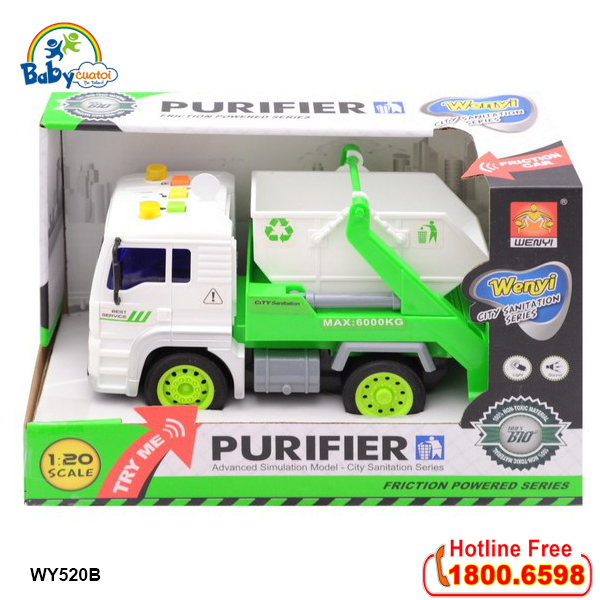 Mô hình đồ chơi xe môi trường có đèn và nhạc mẫu mới WY520B