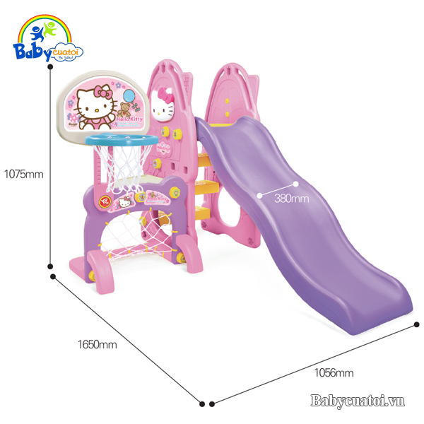 Cầu trượt Hàn Quốc cho bé Hello Kitty 4 trong 1 Y1119