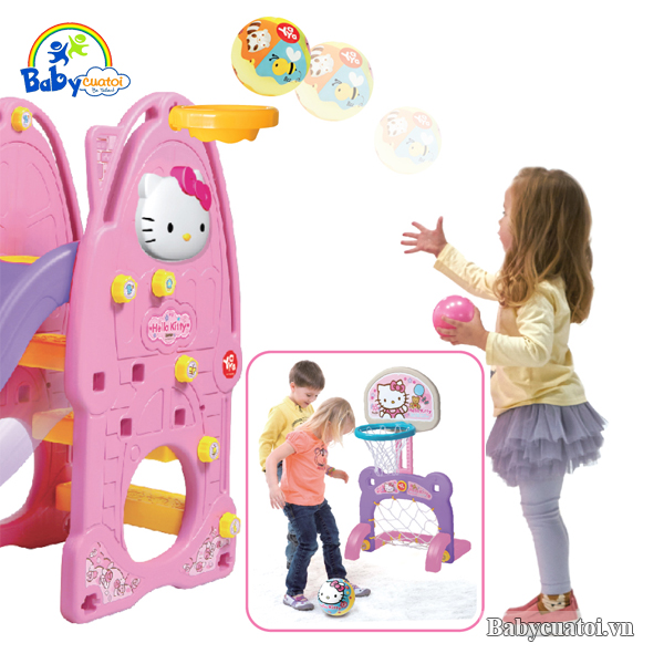 Cầu trượt Hàn Quốc cho bé Hello Kitty 4 trong 1 Y1119