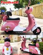 Xe máy điện trẻ em chú chó Puppy màu hồng BBT-689H