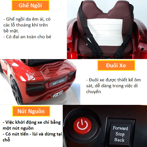 Xe ô tô điện trẻ em Lamborghini BBT-6565