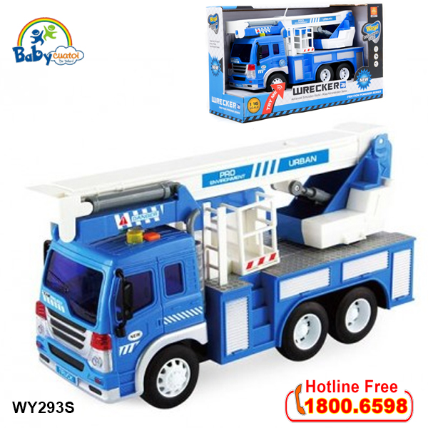 Mô hình xe cứu hỏa bơm nước cỡ lớn có đèn và nhạc WY293S