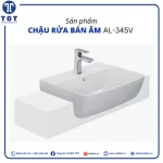 Chậu Rửa Bán Âm Tường INAX AL-345V