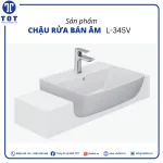 Chậu Rửa Bán Âm Tường INAX L-345V