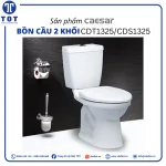 Bàn Cầu Hai Khối CAESAR CD1325/CDS1325