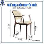 Ghế Nhựa Đúc Giả Mây Có Tay Vịn TM09
