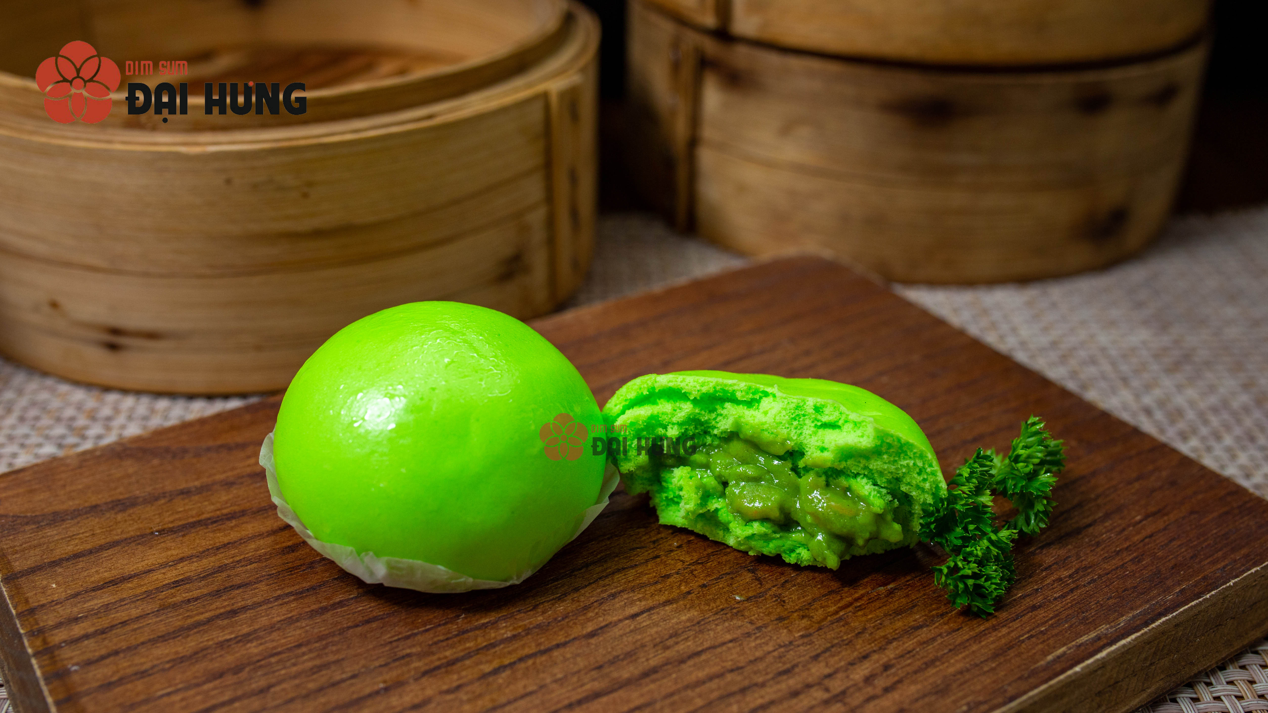 Bánh bao matcha được làm từ nguyên liệu tươi ngon