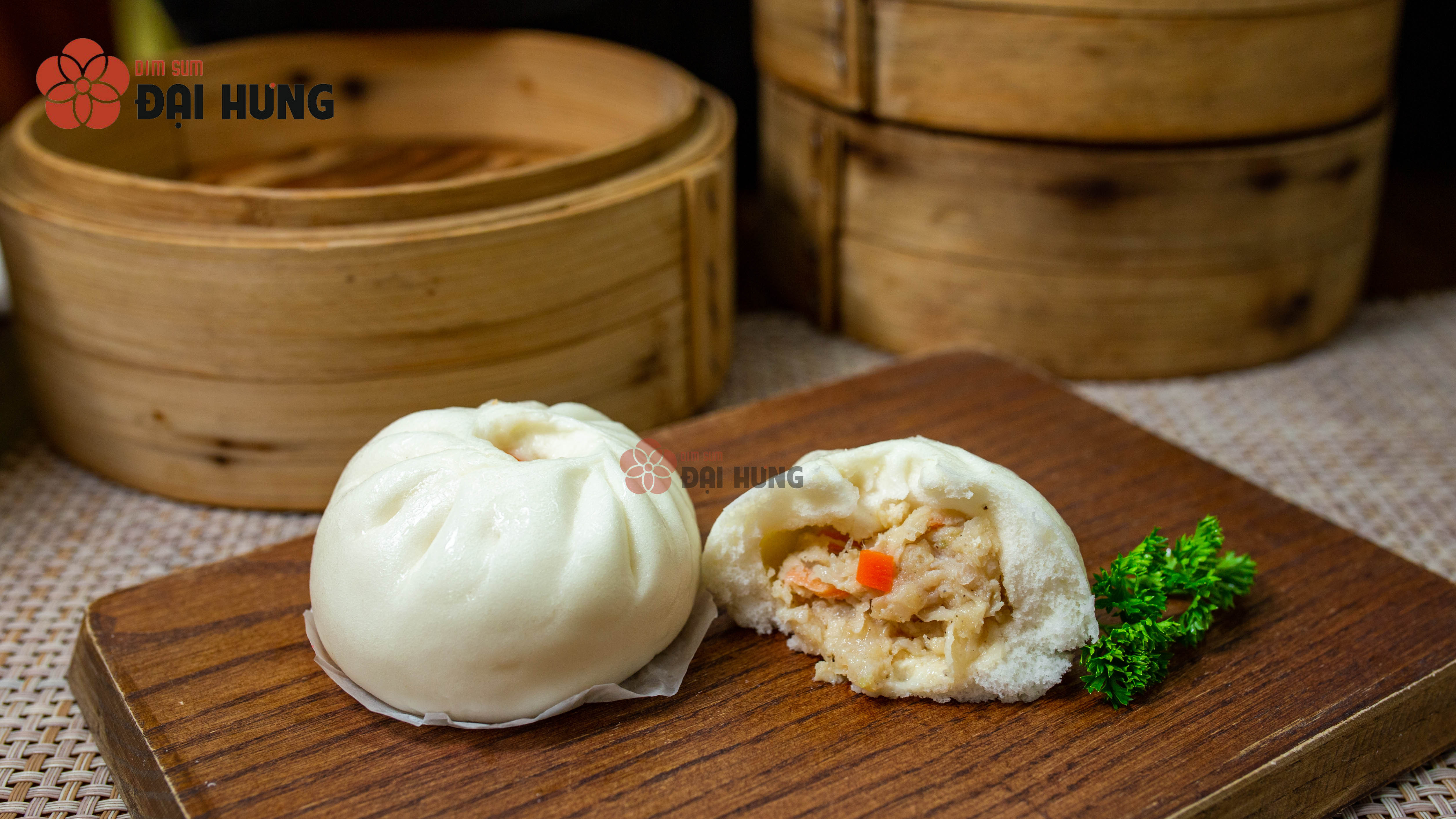 Bánh bao rau thịt Đại Hưng được chế biến từ các nguyên liệu tươi ngon