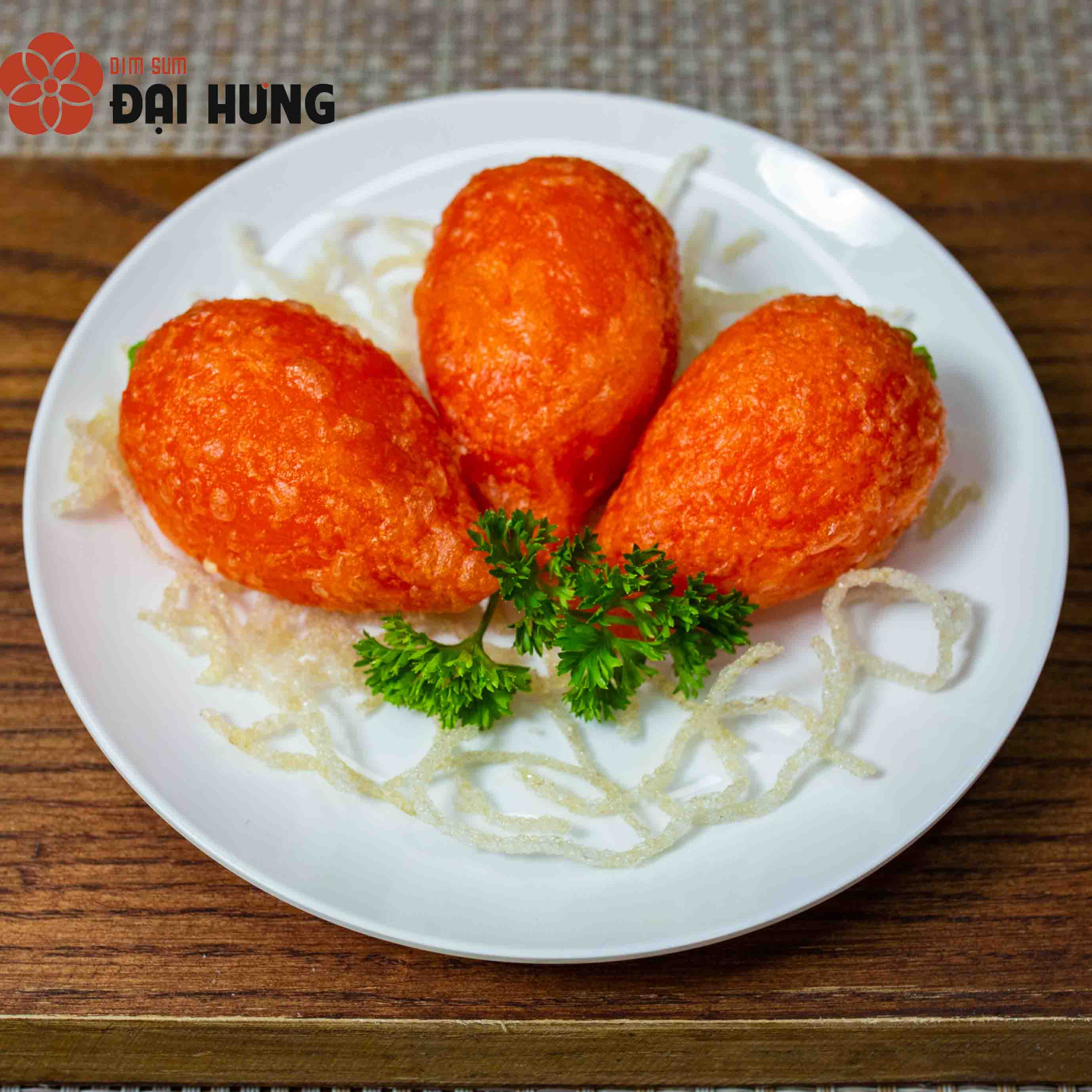 Những viên há cảo cà rốt màu sắc hấp dẫn, kích thích vị giác