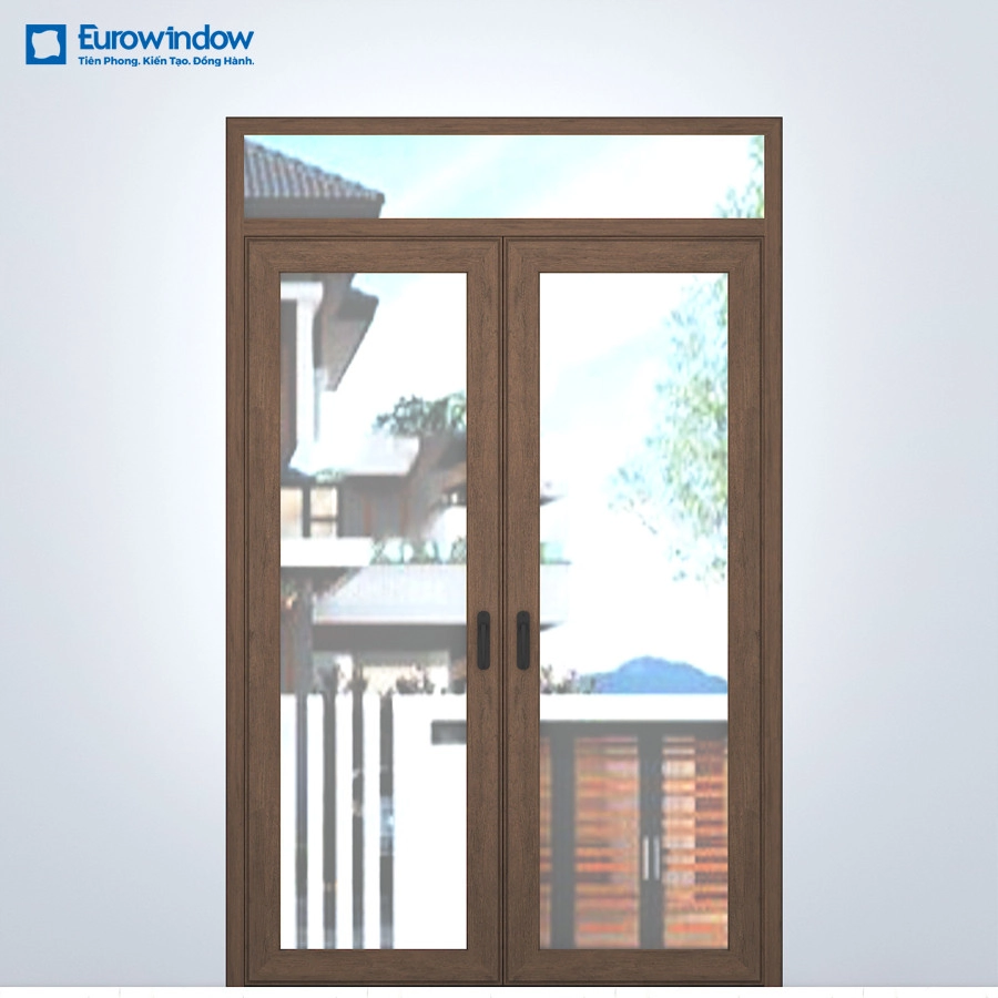 CỬA ĐI NHÔM 2 CÁNH MỞ QUAY NGOÀI Eurowindow