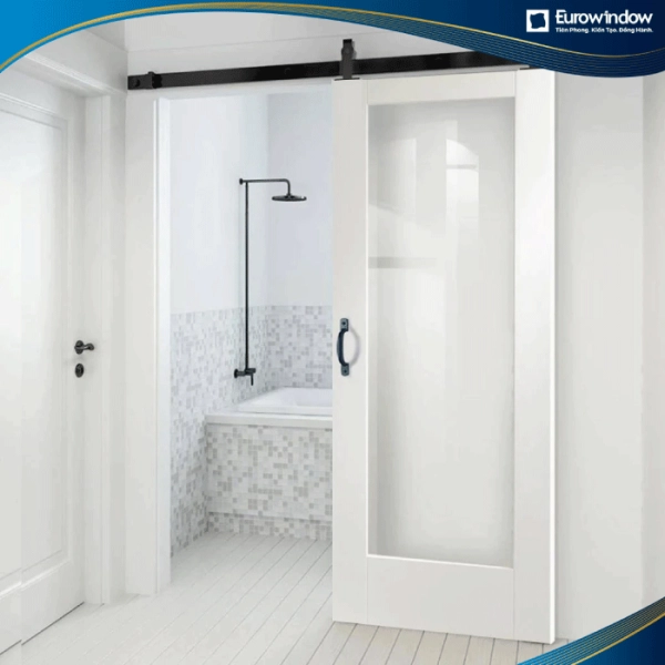 Cửa nhôm nhà vệ sinh xếp trượt 1 cánh